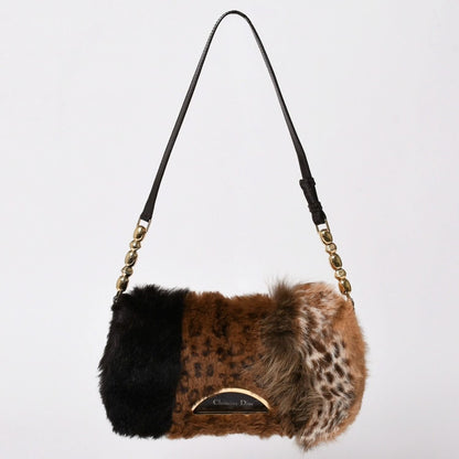 Dior Bag Malice Pearl Rabbit Fur Leather Galliano