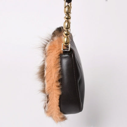 Dior Bag Malice Pearl Rabbit Fur Leather Galliano — view 4