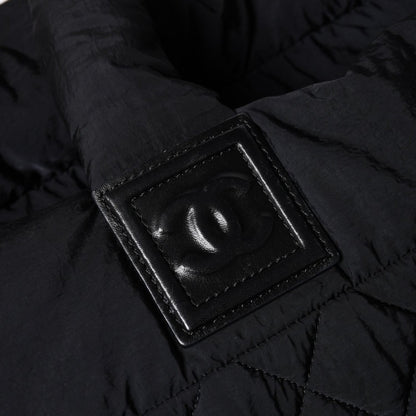 Chanel Coco Cocoon Nylon Tote Bag Quilted CC Mark CC Logo Silver — view 8