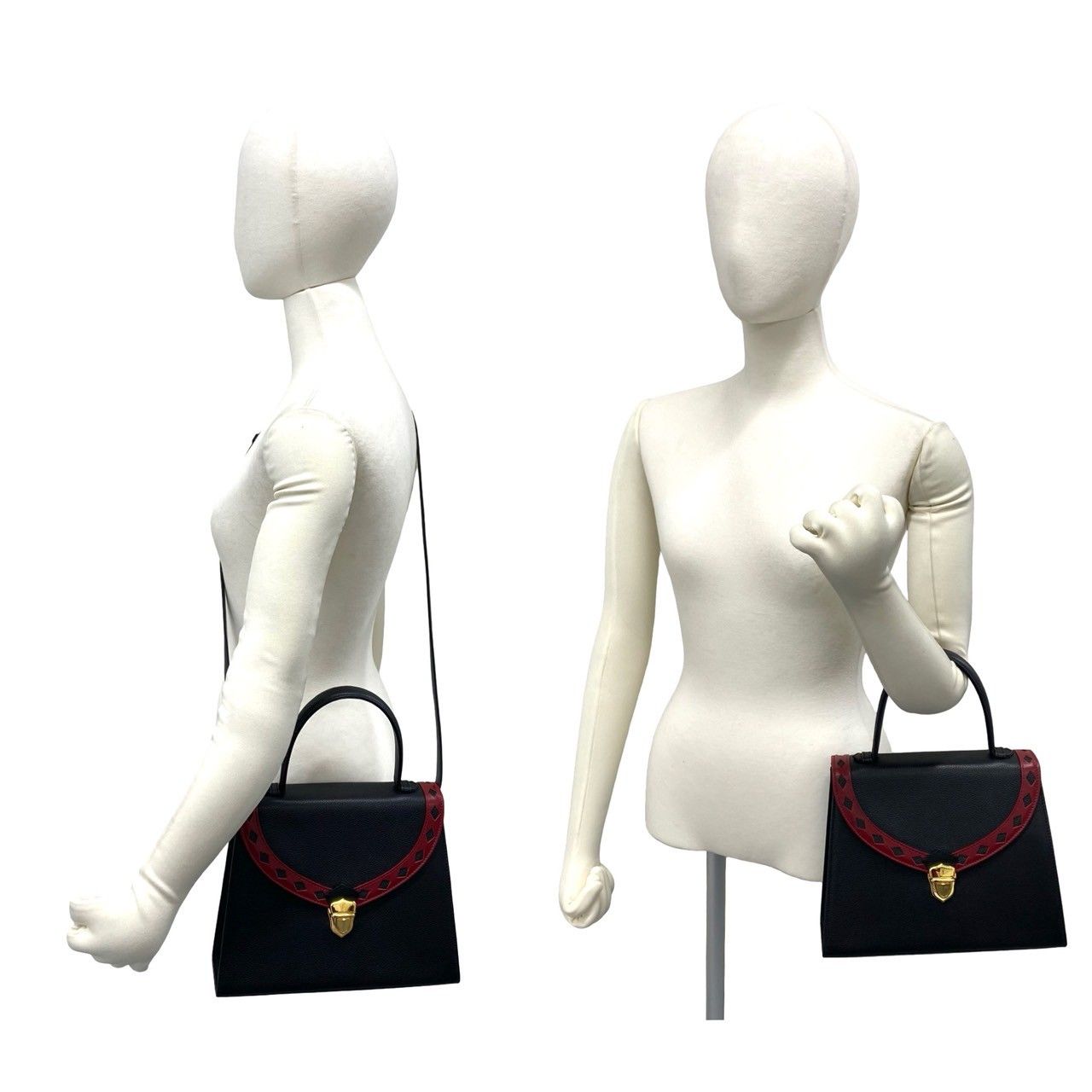 Saint Laurent Cutout Leather 2-Way Shoulder Bag Black — view 2