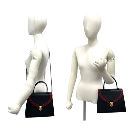Saint Laurent Cutout Leather 2-Way Shoulder Bag Black — view 2