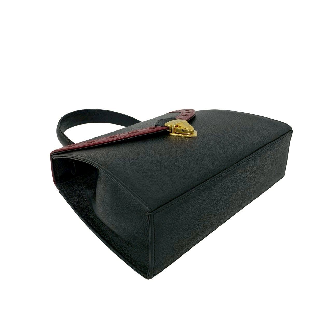 Saint Laurent Cutout Leather 2-Way Shoulder Bag Black — view 7