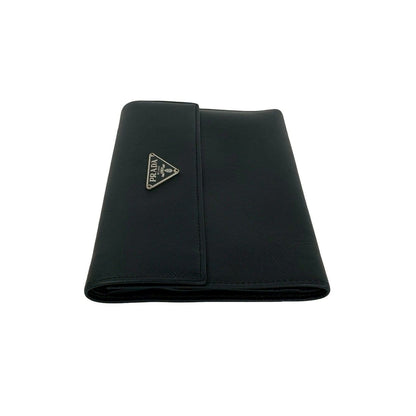 Prada Saffiano Leather Trifold Wallet Mini Black — view 4