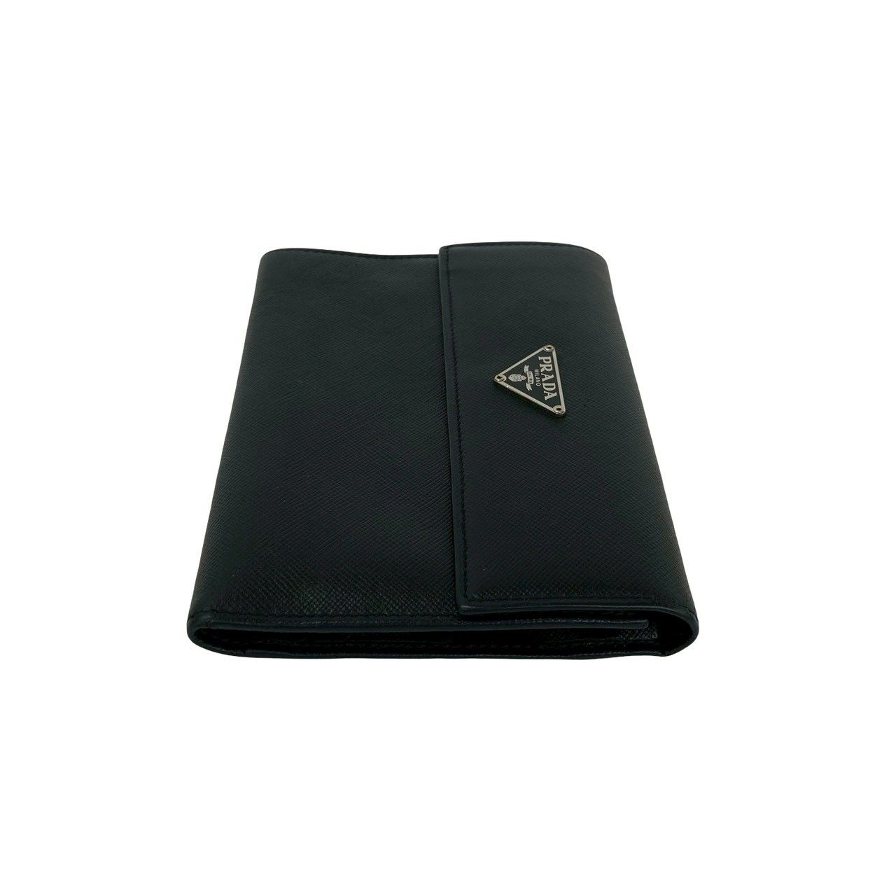 Prada Saffiano Leather Trifold Wallet Mini Black — view 5
