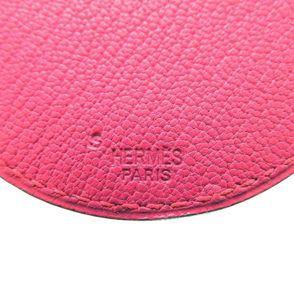Hermes Chevrumizol shocking Bag Charm Key Holder — view 3