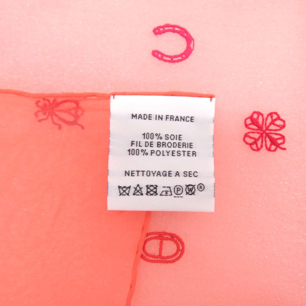 Hermes Carre 100 Multi Charm Vermillion Scarf — view 4