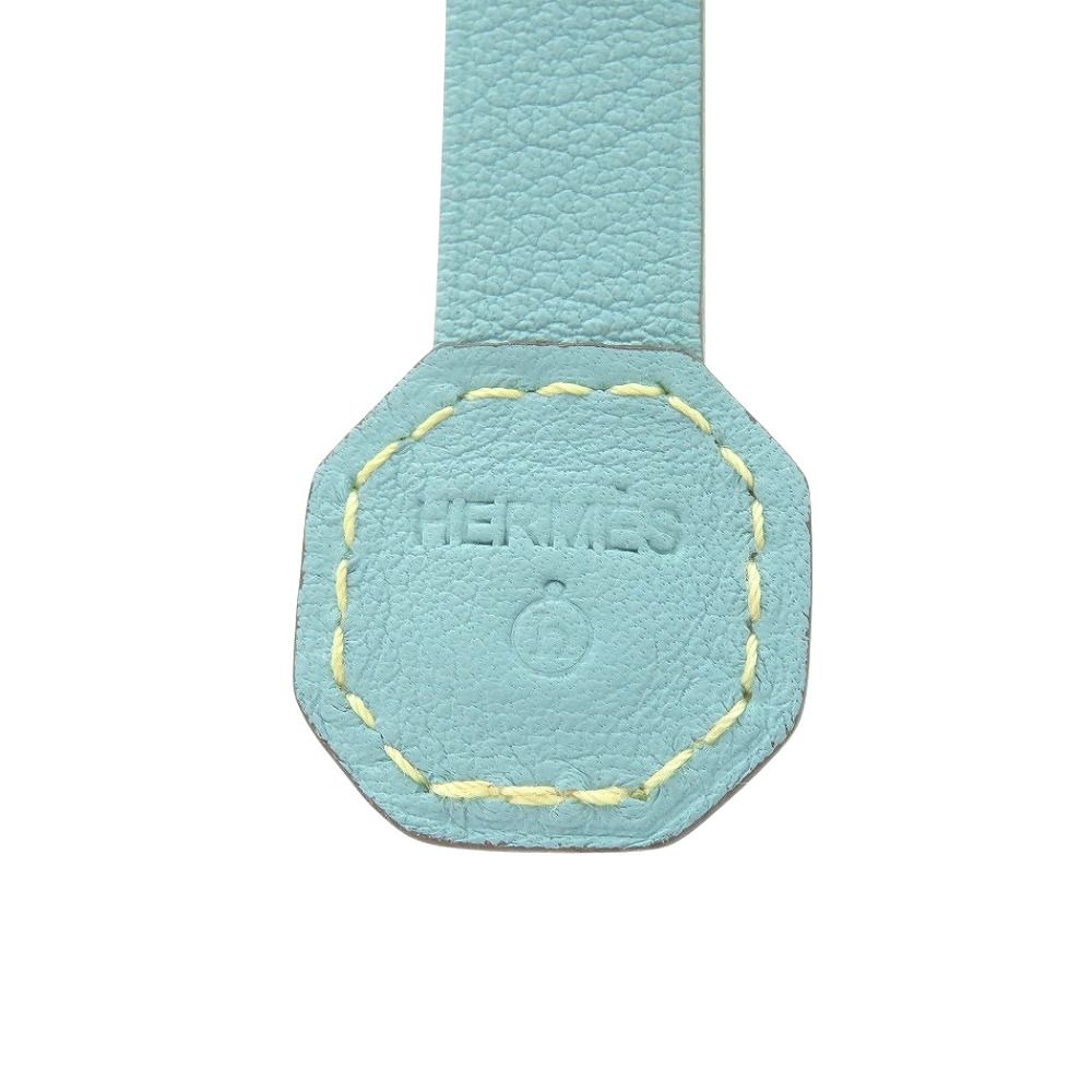 Hermes Petit Ash Bracelet Veau Swift Yellow Light Blue — view 5