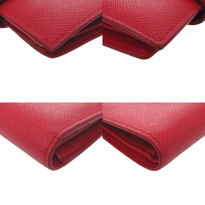 Prada Triangle Logo Saffiano Leather Red Bi Foldwallet — view 3