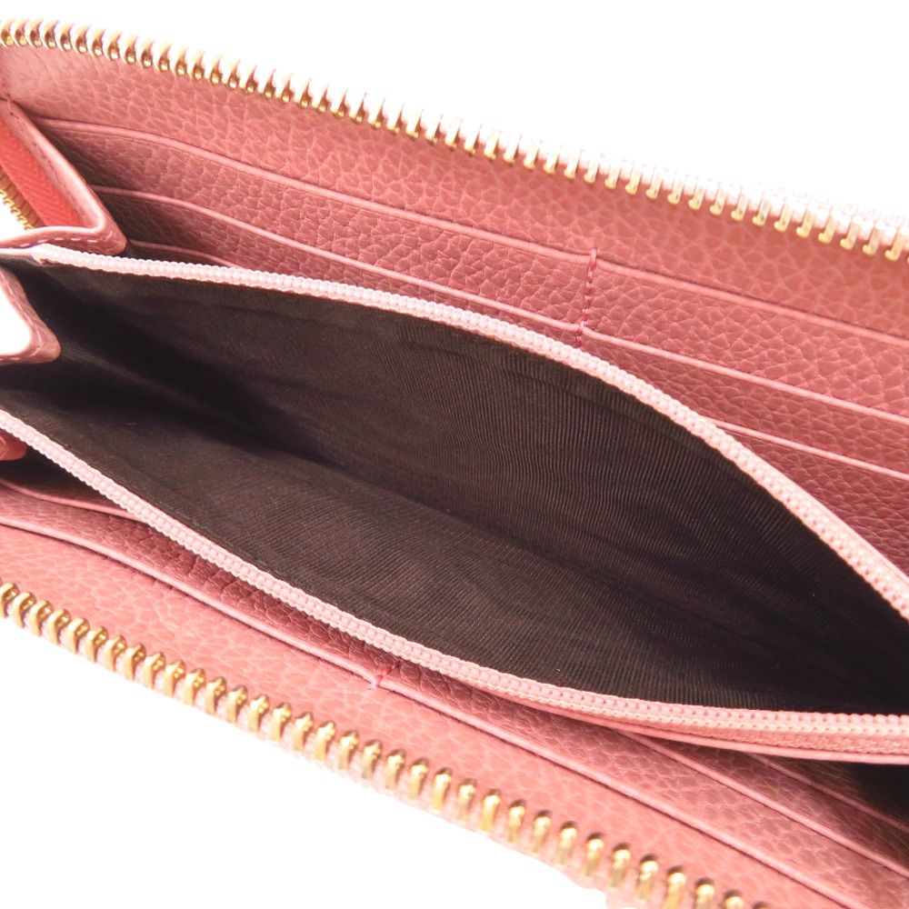 Gucci Zip Around Interlocking Wallet Calf Pink — view 5