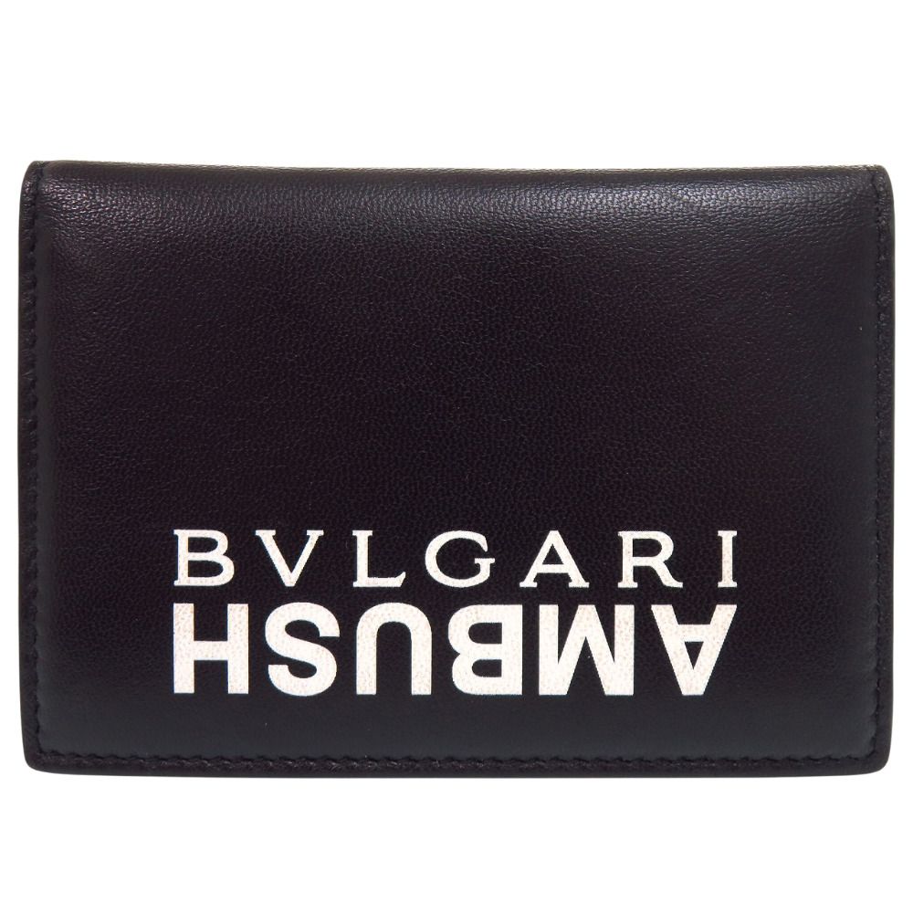 Bvlgari Ambush Collaboration Leather Black Card Case