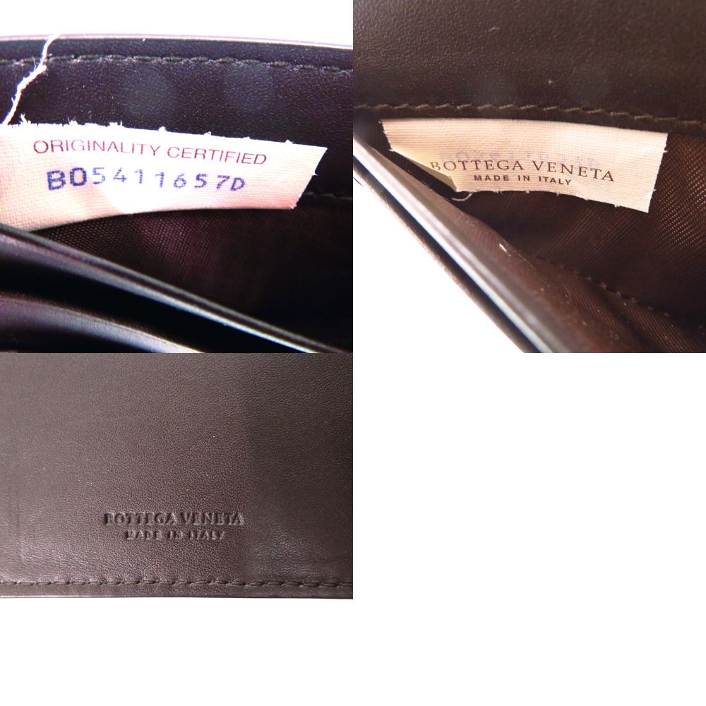 Bottega Veneta Intrecciato Leather Brown Bifold Wallet Billfold — view 6