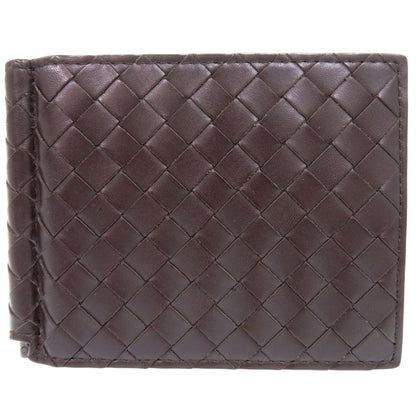 Bottega Veneta Intrecciato Leather Brown Bifold Wallet Billfold