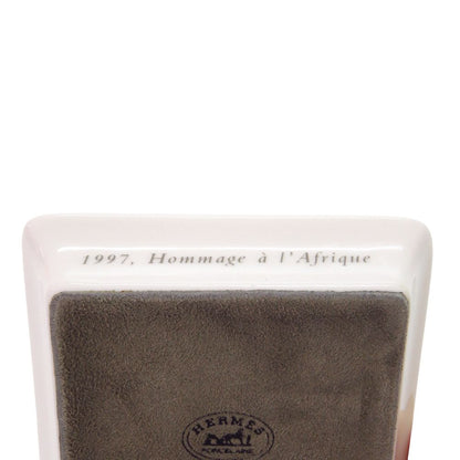 Hermes Plate Square Elephant Hommage a L'afrique Porcelain White — view 4