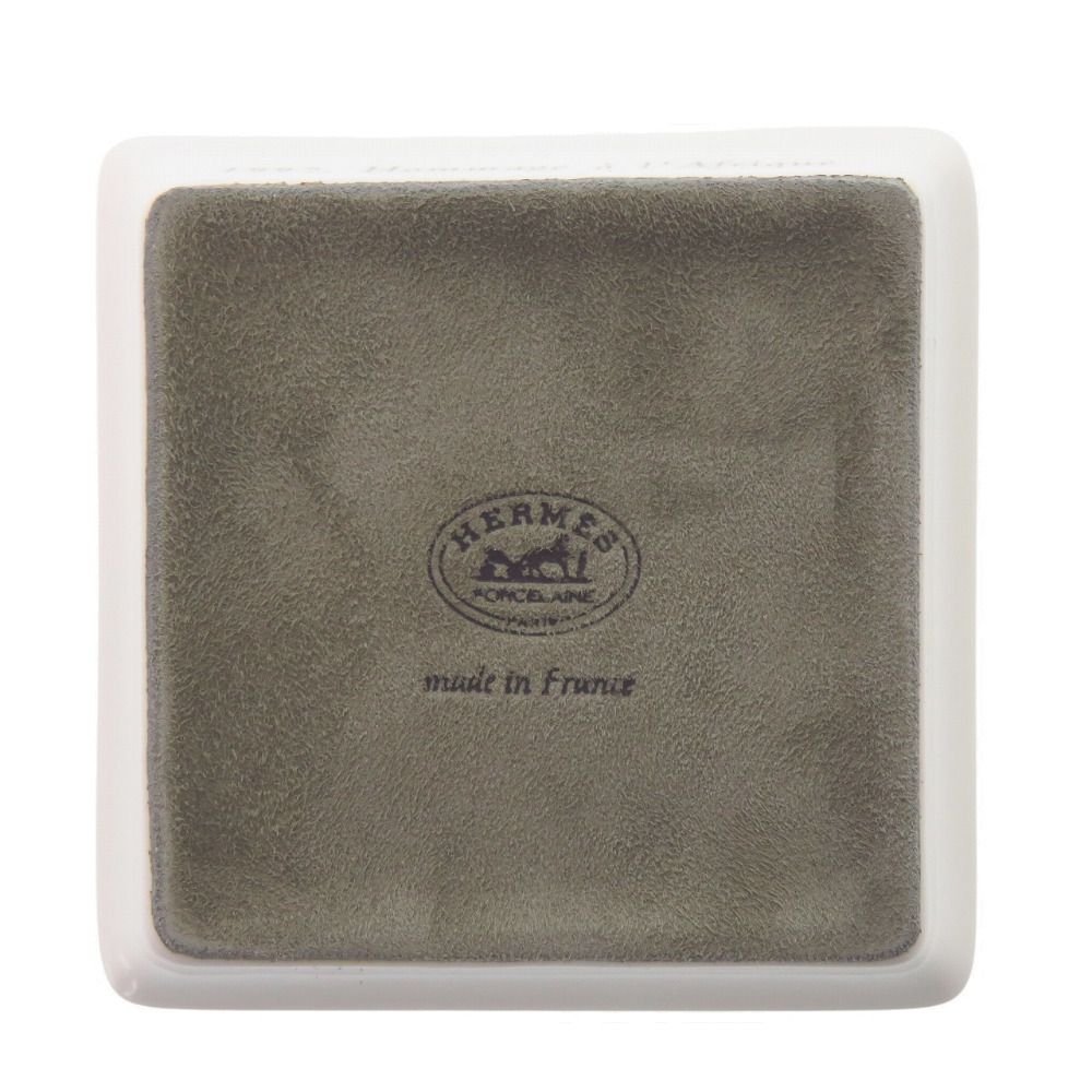 Hermes Plate Square Elephant Hommage a L'afrique Porcelain White — view 3
