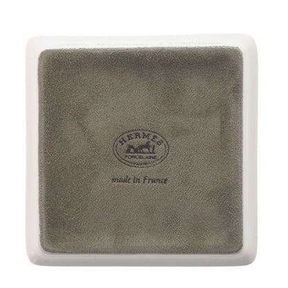 Hermes Plate Square Elephant Hommage a L'afrique Porcelain White — view 3