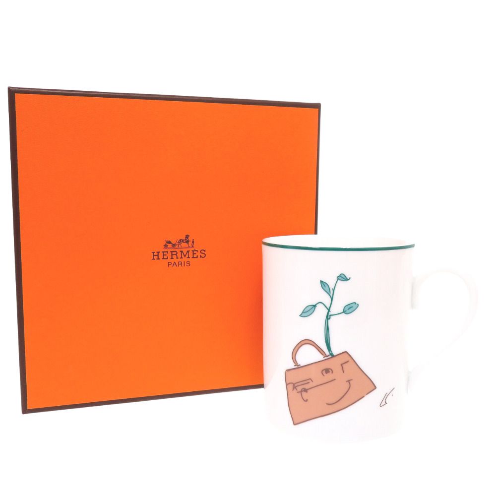 Hermes Annee de L'arbre Tall Mug Porcelain White — view 2