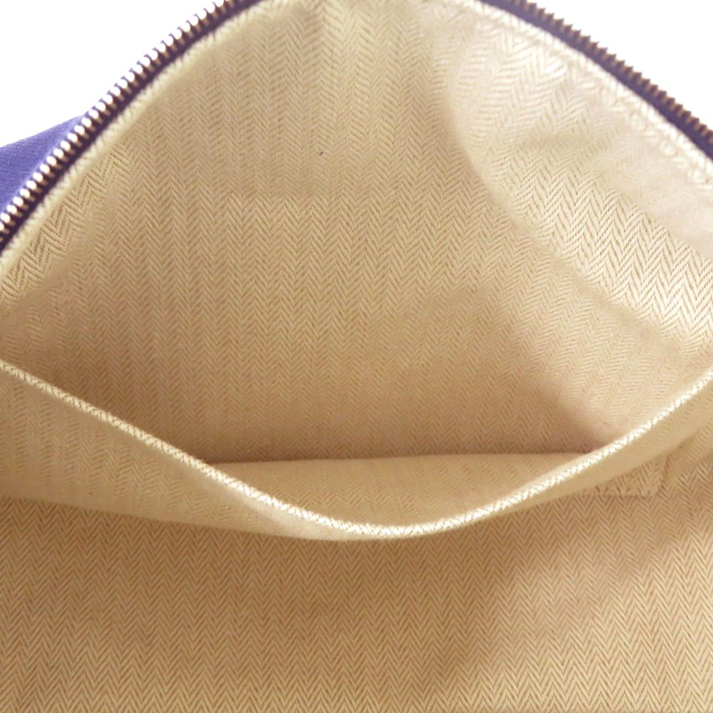 Hermes Bride-a-Brac PM Cotton Canvas Navy Handbag — view 6