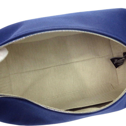 Hermes Bride-a-Brac PM Cotton Canvas Navy Handbag — view 5