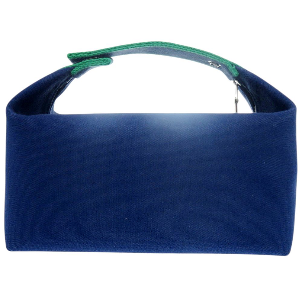 Hermes Bride-a-Brac PM Cotton Canvas Navy Handbag — view 2