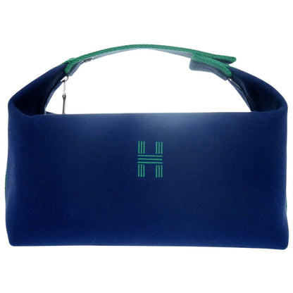 Hermes Bride-a-Brac PM Cotton Canvas Navy Handbag