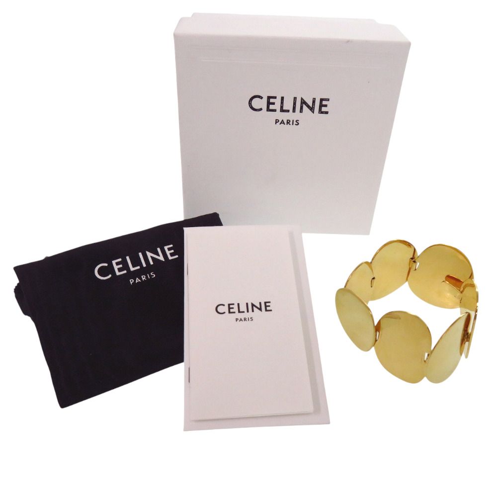 Celine Bangle Metal Gold Bracelet — view 2
