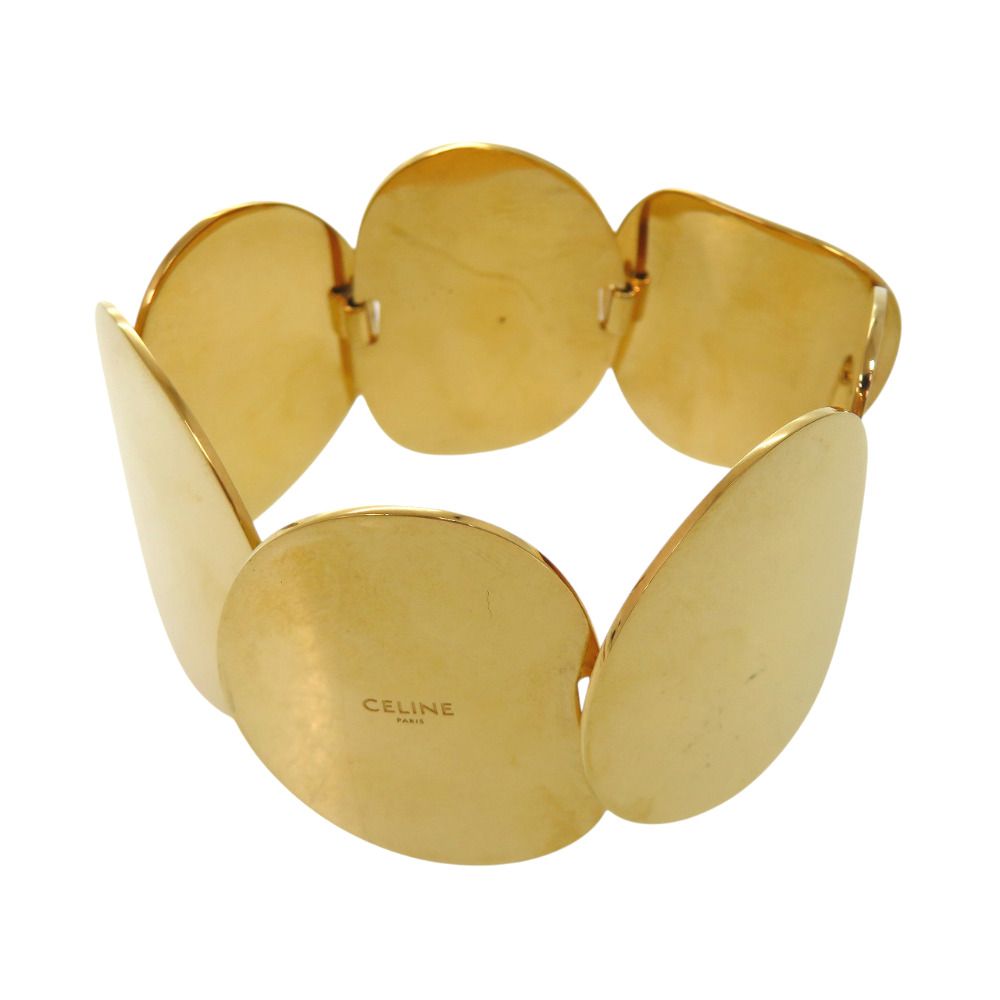 Celine Bangle Metal Gold Bracelet — view 3