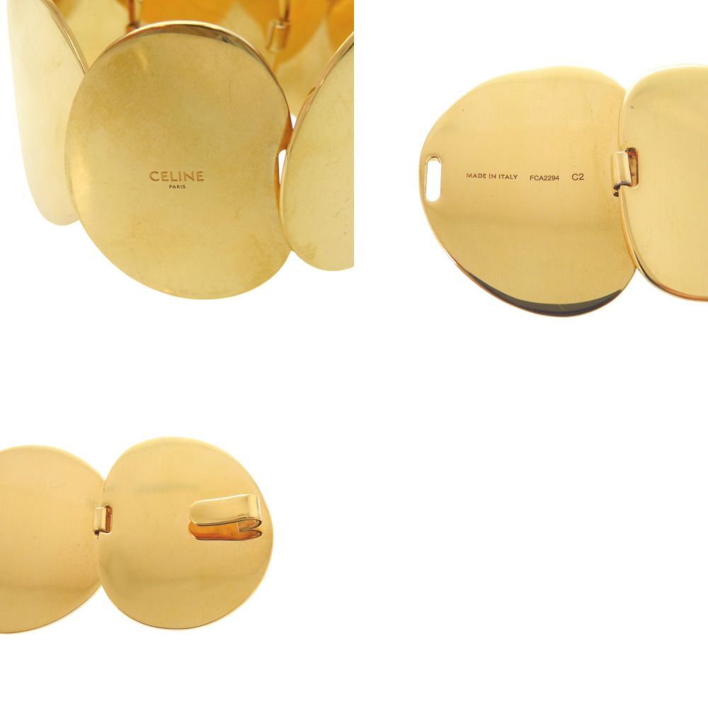 Celine Bangle Metal Gold Bracelet — view 4