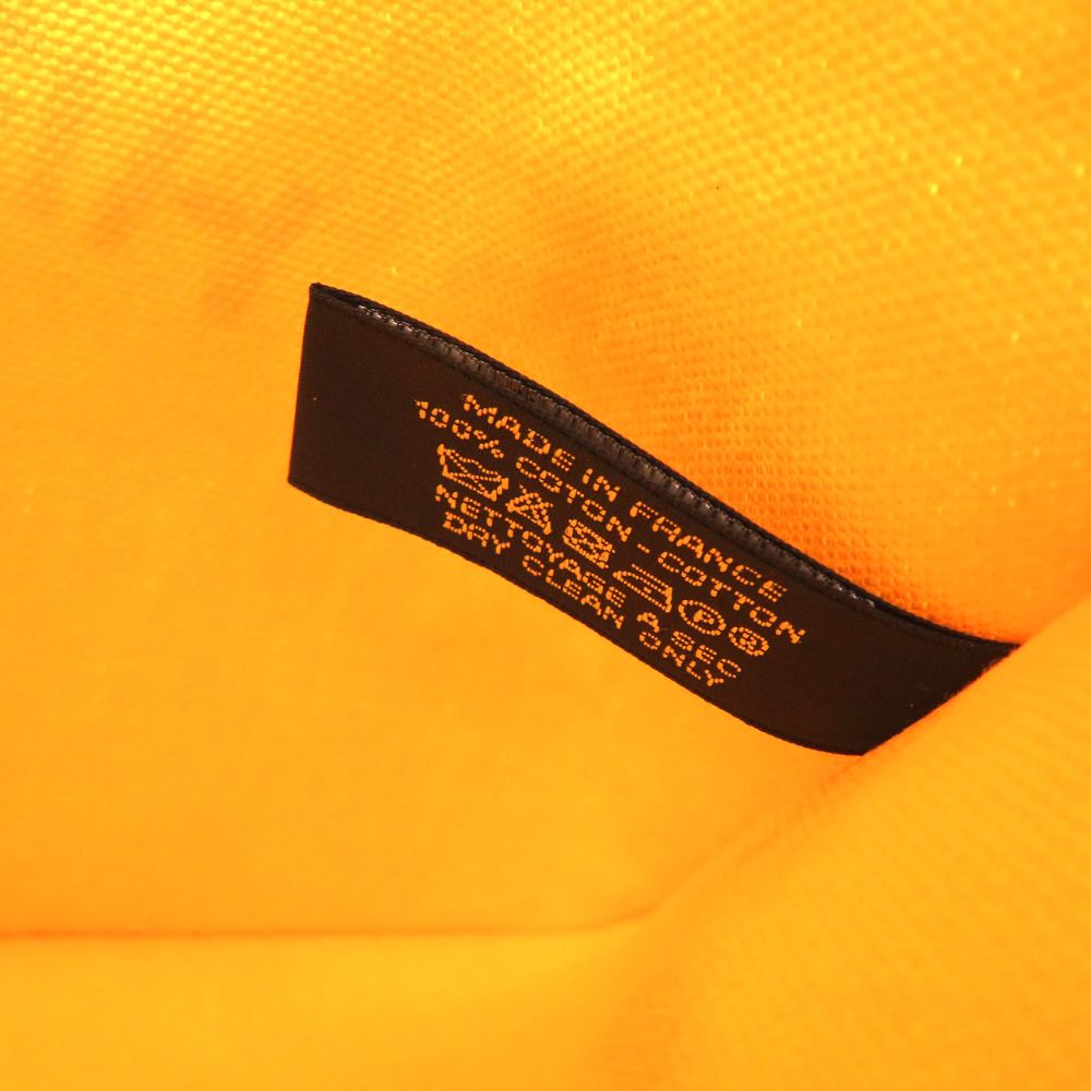 Hermes Flat Pouch PM Cotton Canvas Yellow — view 5