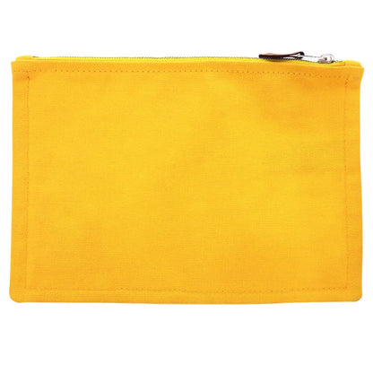 Hermes Flat Pouch PM Cotton Canvas Yellow — view 2