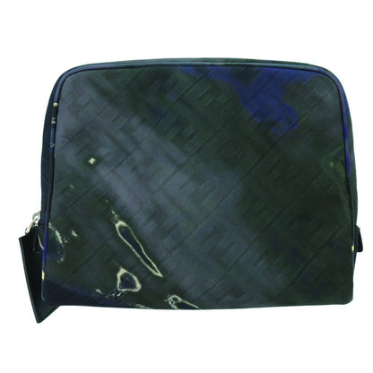 Fendi Zucca Pattern FF Logo Second Bag Fabric Calf Black — view 2