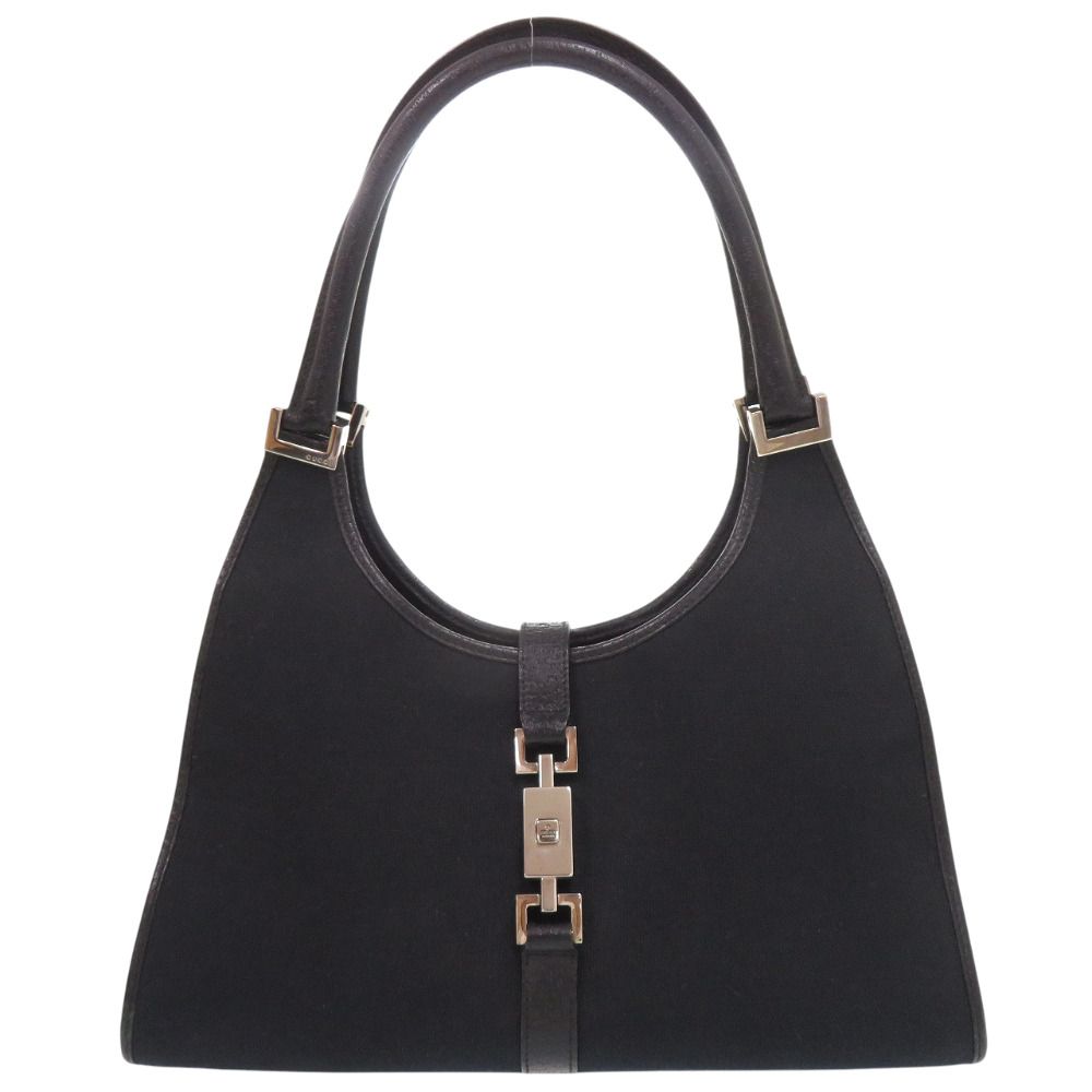 Gucci Jackie Cotton Canvas Black Shoulder