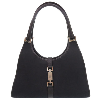 Gucci Jackie Cotton Canvas Black Shoulder