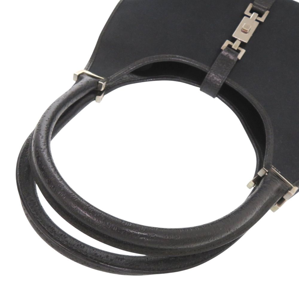 Gucci Jackie Cotton Canvas Black Shoulder — view 5