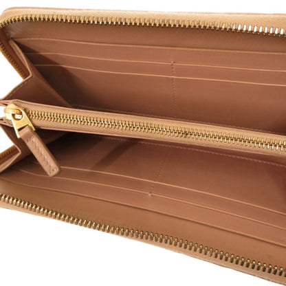 Bottega Veneta Zip Around Maxi Intrecciato Leather Beige Wallet — view 6