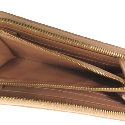 Bottega Veneta Zip Around Maxi Intrecciato Leather Beige Wallet — view 7