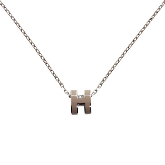 Hermes Mini Pop ST 02 63 Metal Gray Necklace