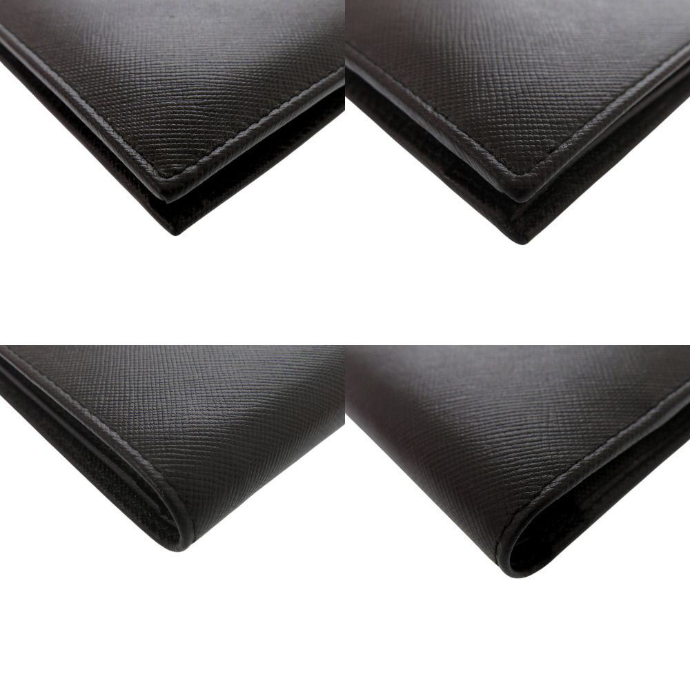 Prada Saffiano Leather Black Bifold Wallet — view 3