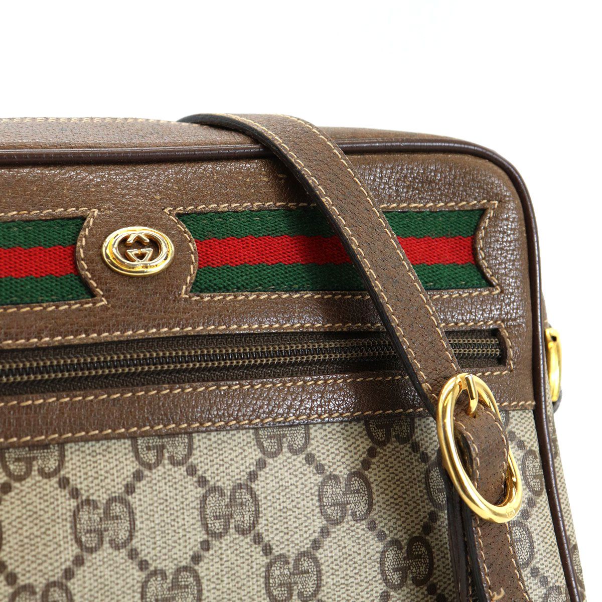 Gucci Shoulder Bag GG Supreme Sherry Leather Vintage — view 8