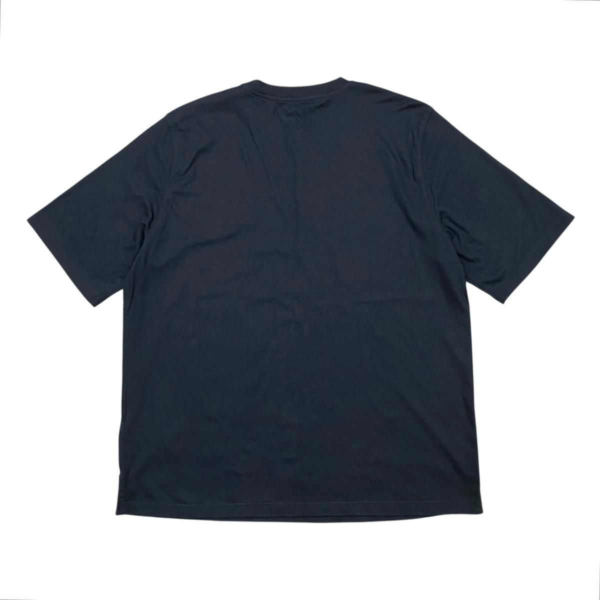 Hermes Short Sleeve T-Shirt Metal Ri Carre L Cotton Mini Patch Marine Navy — view 2