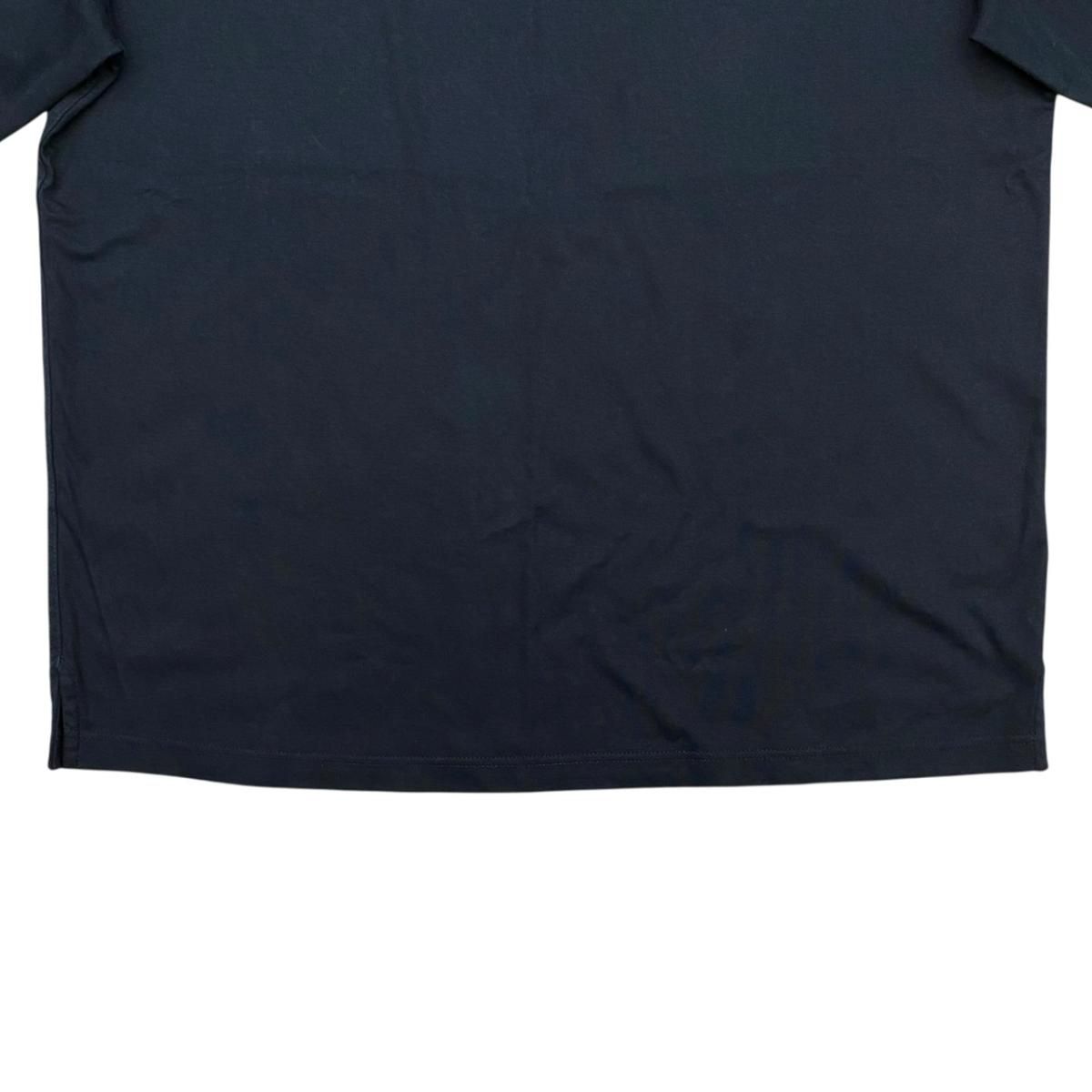 Hermes Short Sleeve T-Shirt Metal Ri Carre L Cotton Mini Patch Marine Navy — view 4