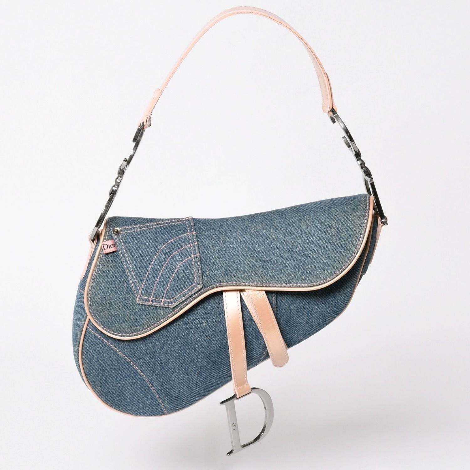Dior Saddle Bag Galliano Era Denim Pink