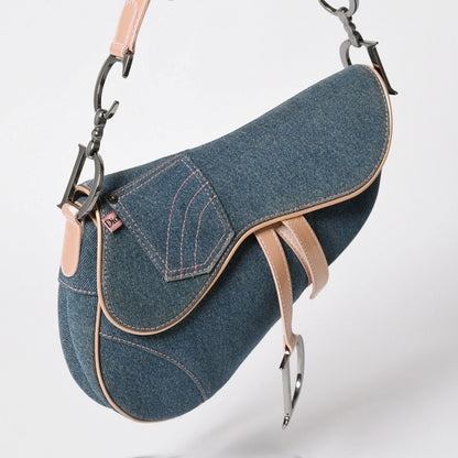 Dior Saddle Bag Galliano Era Denim Pink — view 3