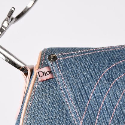Dior Saddle Bag Galliano Era Denim Pink — view 8