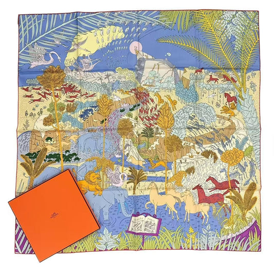 Hermes Carre 90 Scarf Silk Collection le Carnaval Des Animal Carnival of the