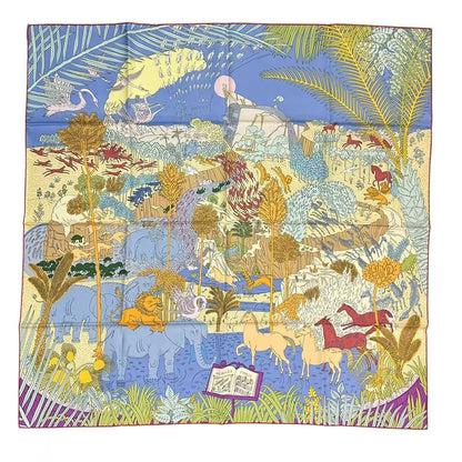 Hermes Carre 90 Scarf Silk Collection le Carnaval Des Animal Carnival of the — view 2