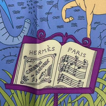 Hermes Carre 90 Scarf Silk Collection le Carnaval Des Animal Carnival of the — view 9
