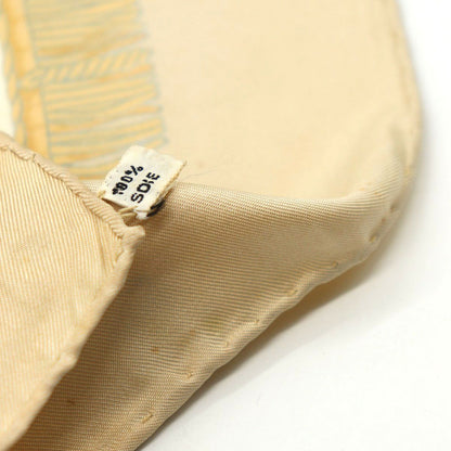 Hermes Carre 90 Scarf Vue du Carosse de Queen's Coronation Silk Beige — view 3