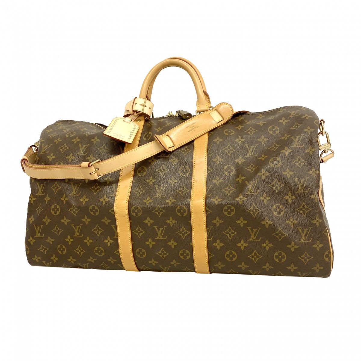Louis Vuitton Boston Bag Monogram Keepall Bandouliere 55 Brown