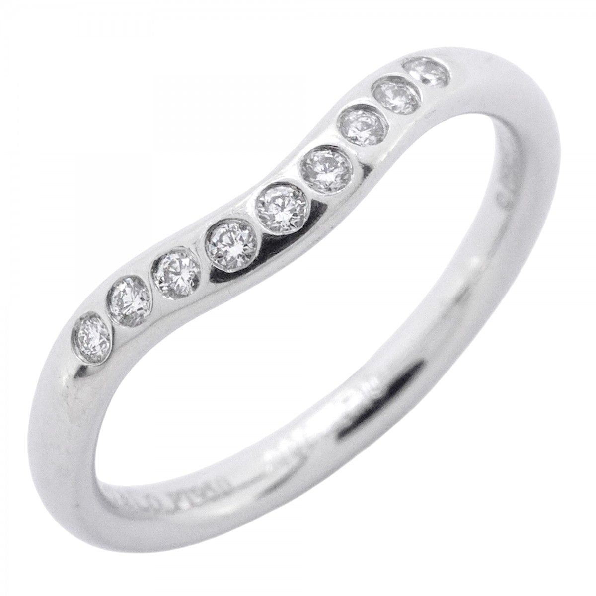 Tiffany & Co Ring T Cube Band Platinum Diamond