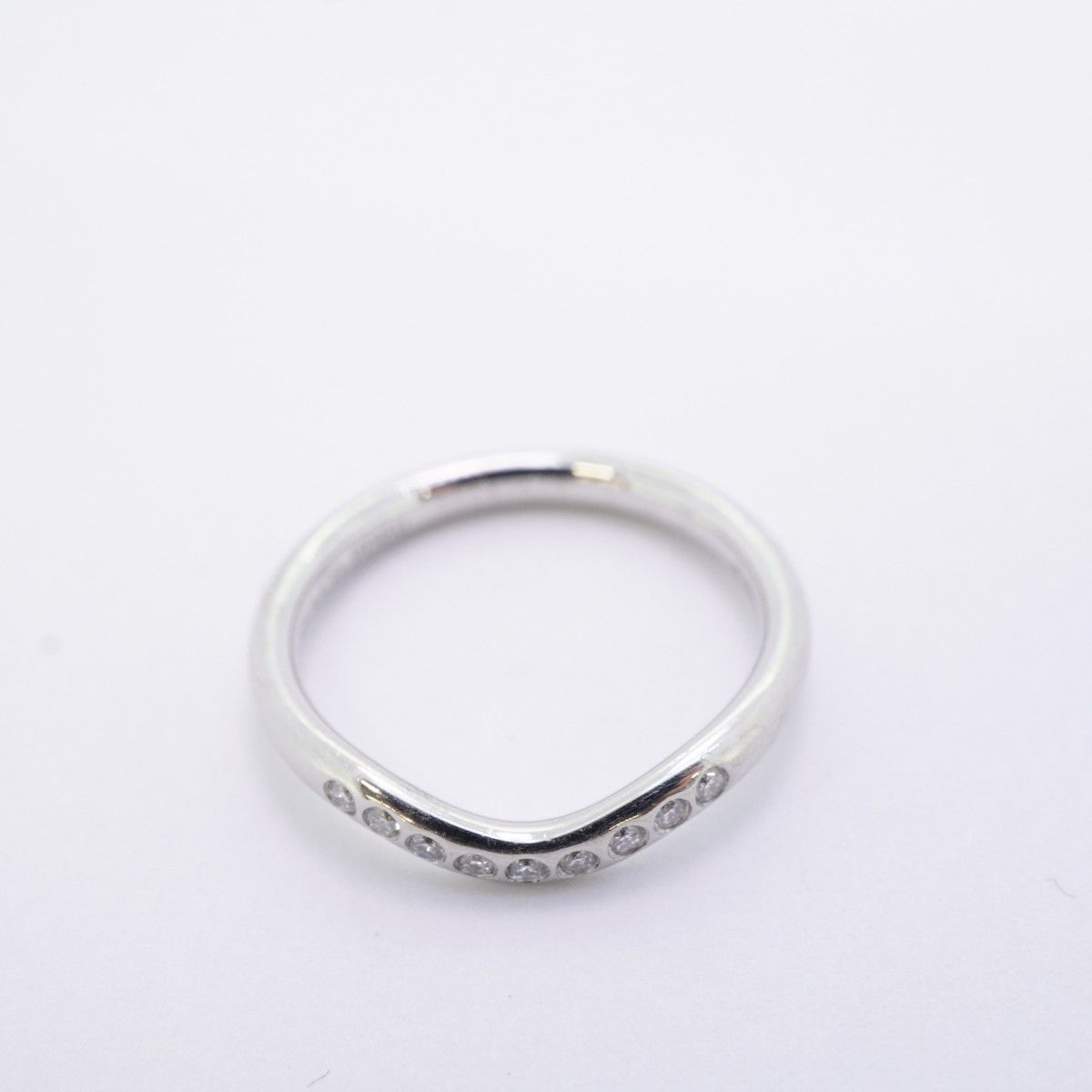 Tiffany & Co Ring T Cube Band Platinum Diamond — view 3